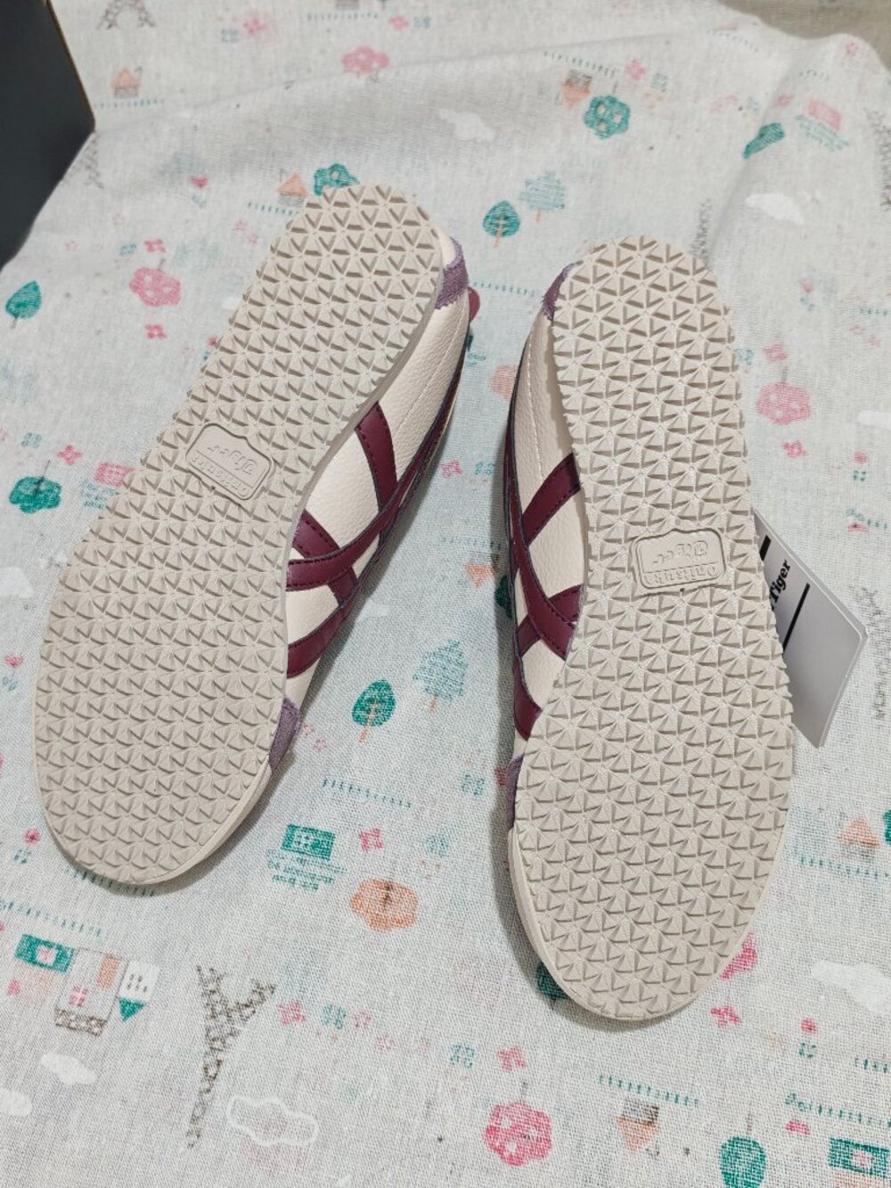 Onitsuka Tiger Mexico 66 Cream Burgundy Purple Sneakers Unisex - Picture 9 of 9